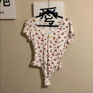 cherry bodysuit rue 21 ** ORIGINAL TAG STILL ON**